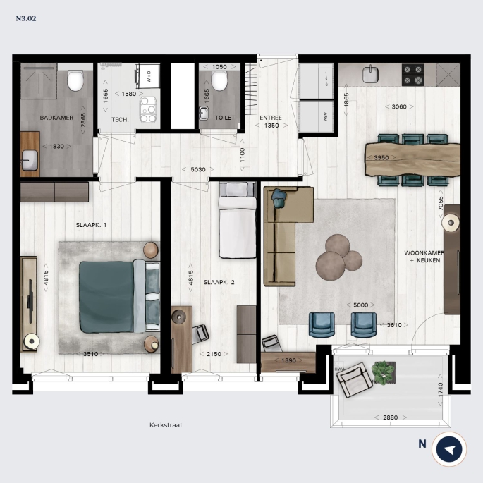 POST Breda - Nog 8 appartementen beschikbaar!, POST Breda TYPE N.3.02 | Appartement, bouwnummer: N.3.02, Breda