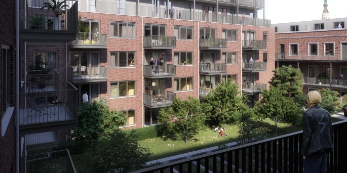 Post Breda - Verlies je hart in hartje Breda! (verkoop gestart), POST Type Kerkzicht (Transformatie) | Appartementen, bouwnummer: B3.05, Breda