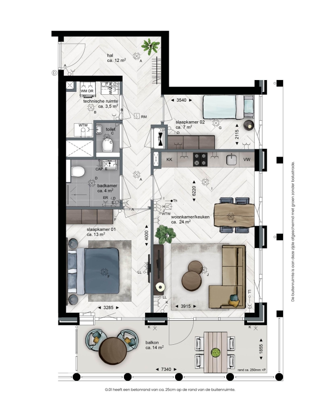 Blossem Gobi | Verkoop gestart, Blossem Gobi - Type G-F, bouwnummer: G.01, Breda