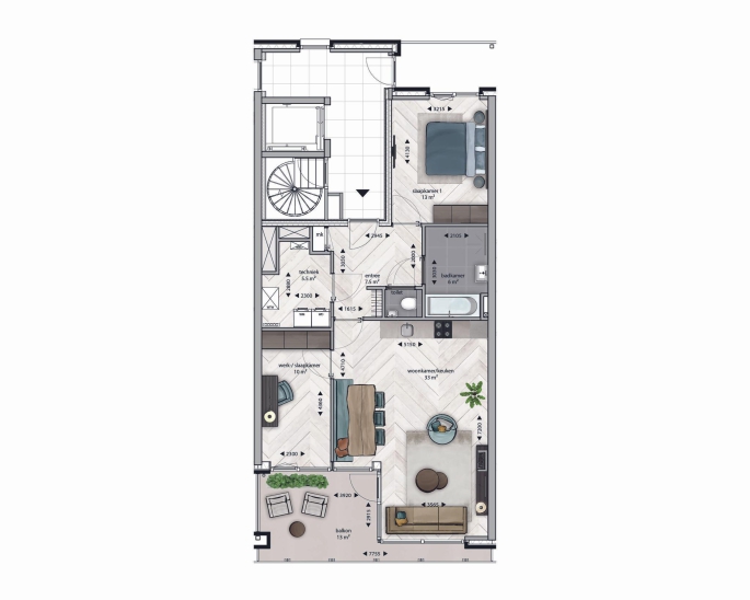 Eureka! District | 50 koopappartementen | Verkoop gestart, Eureka! District - Type 1F, bouwnummer: 2.33, Breda