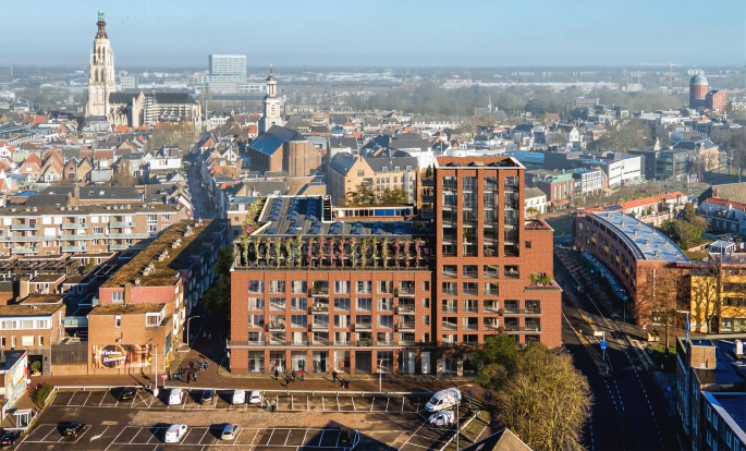POST Breda, POST Breda Type Akker (Nieuwbouw) | Appartementen, bouwnummer: N.3.09, Breda