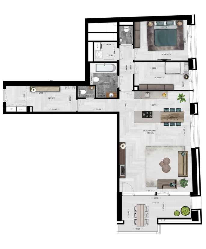 POST Breda - Nog 8 appartementen beschikbaar!, POST Breda TYPE N.1.12 | Appartement, bouwnummer: N.1.12, Breda