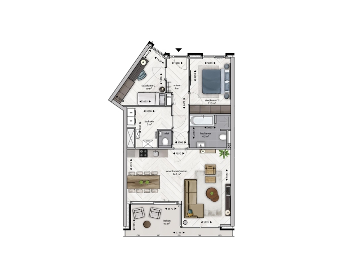 Eureka! District | 50 koopappartementen | Verkoop gestart, Eureka! District - Type 1D, bouwnummer: 1.19, Breda