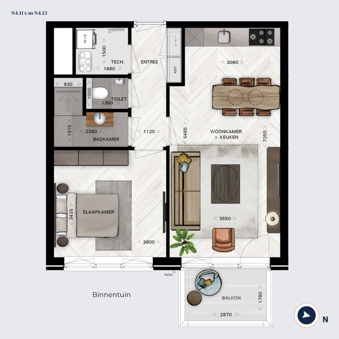 POST Breda - Nog 8 appartementen beschikbaar!, POST Breda TYPE N.4.12 | Appartement, Breda