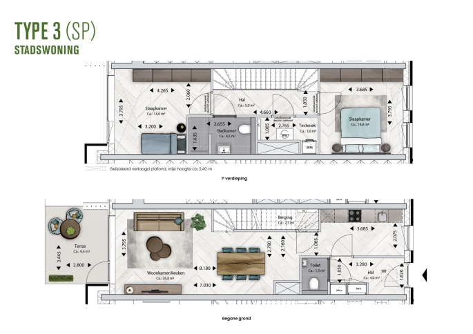 BLOSSEM Edison stadswoningen, BLOSSEM Edison - Type 3sp | Stadswoning, bouwnummer: 0.16, Breda