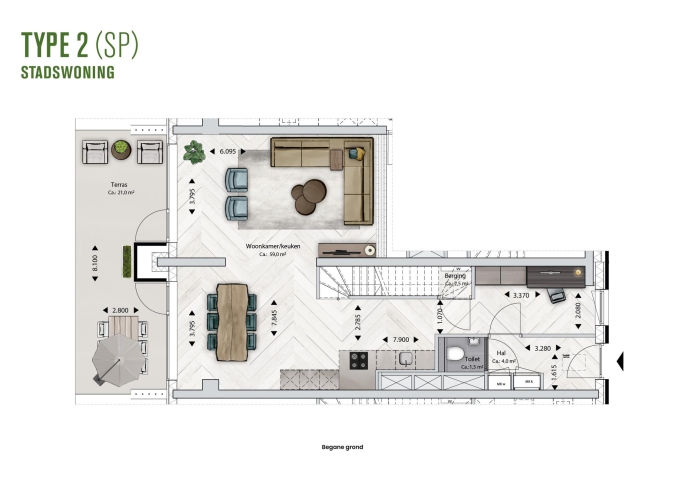 BLOSSEM Edison stadswoningen, BLOSSEM Edison - Type 2 | Stadswoning, bouwnummer: 0.12, Breda
