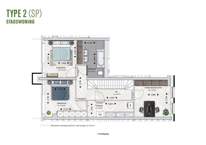 BLOSSEM Edison stadswoningen, BLOSSEM Edison - Type 2 | Stadswoning, bouwnummer: 0.12, Breda